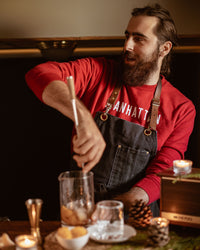 Zac Kvas in action mixing quality cocktail